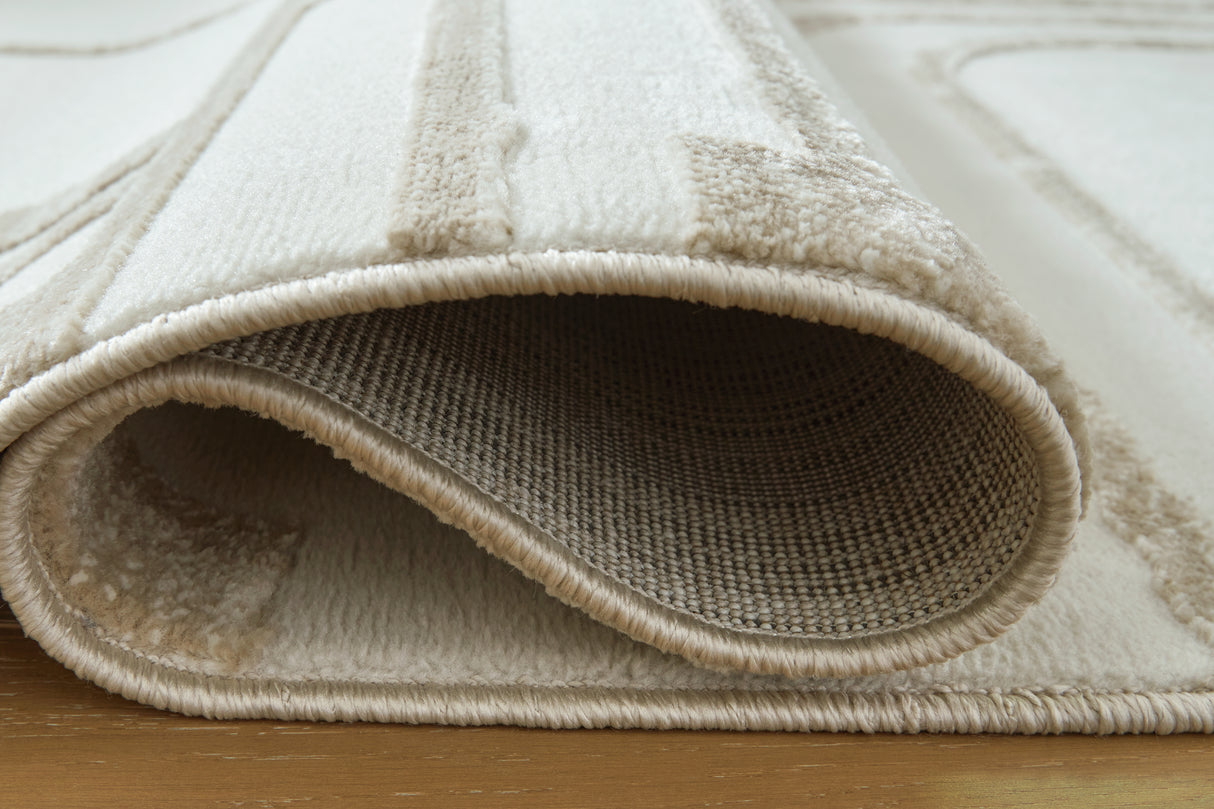 Farongrove Ivory/Beige Medium Rug from Ashley Furniture - Luna Furniture