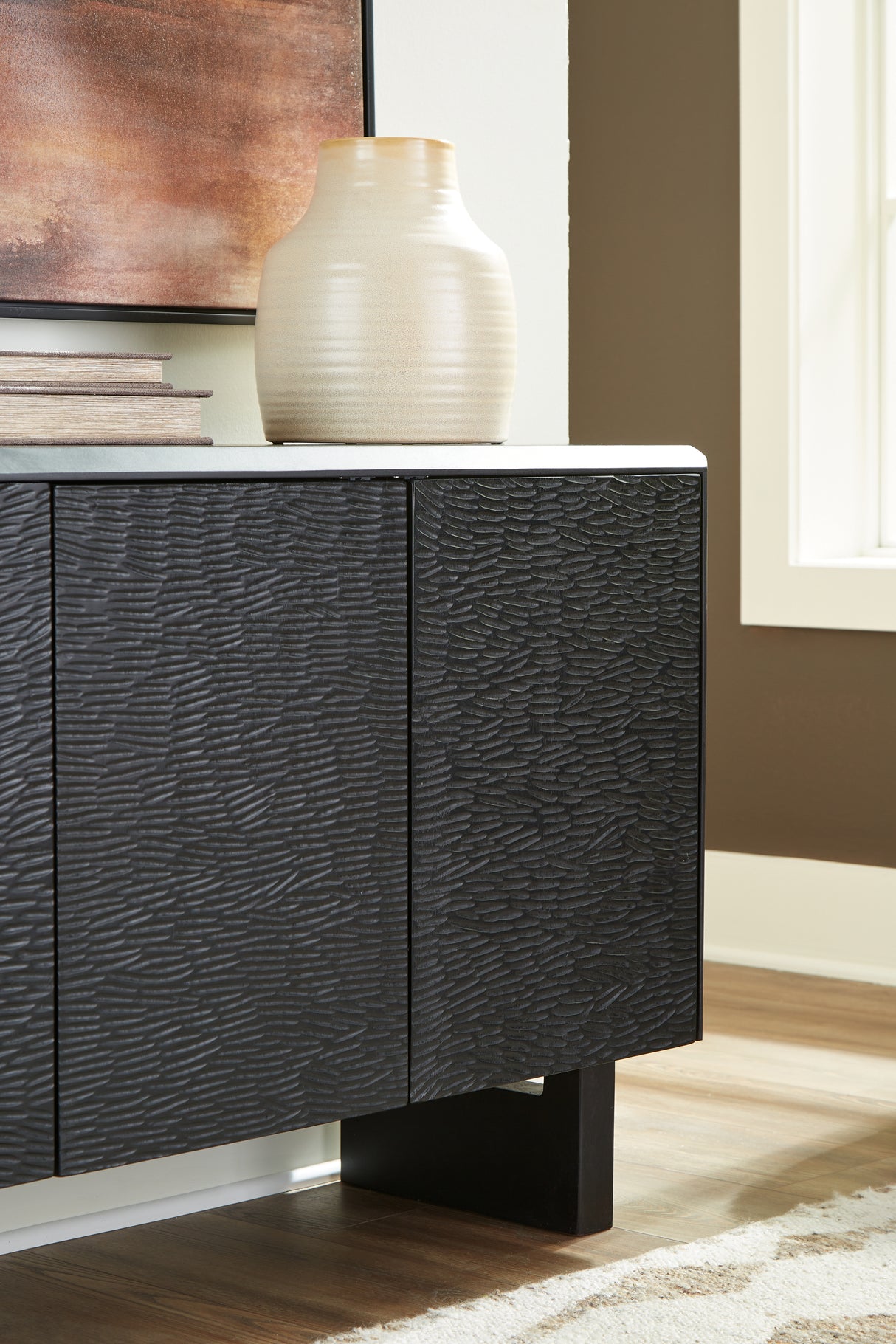 Farrelmore Black Accent Cabinet from Ashley - Luna Furniture
