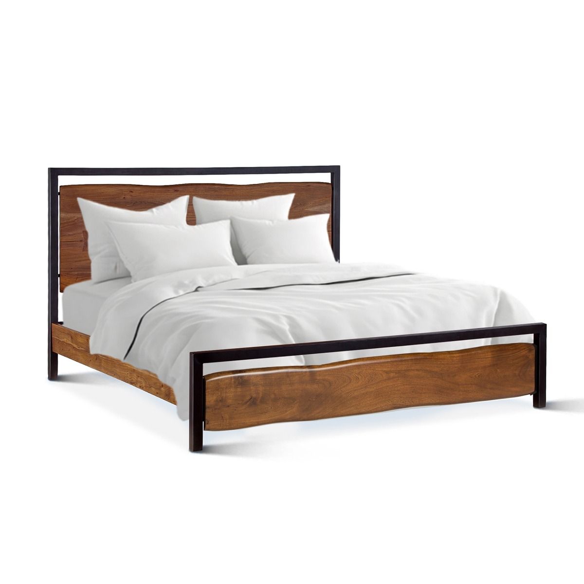 Aspen Queen Bed in Walnut from Home Trends & Design - Luna Furniture