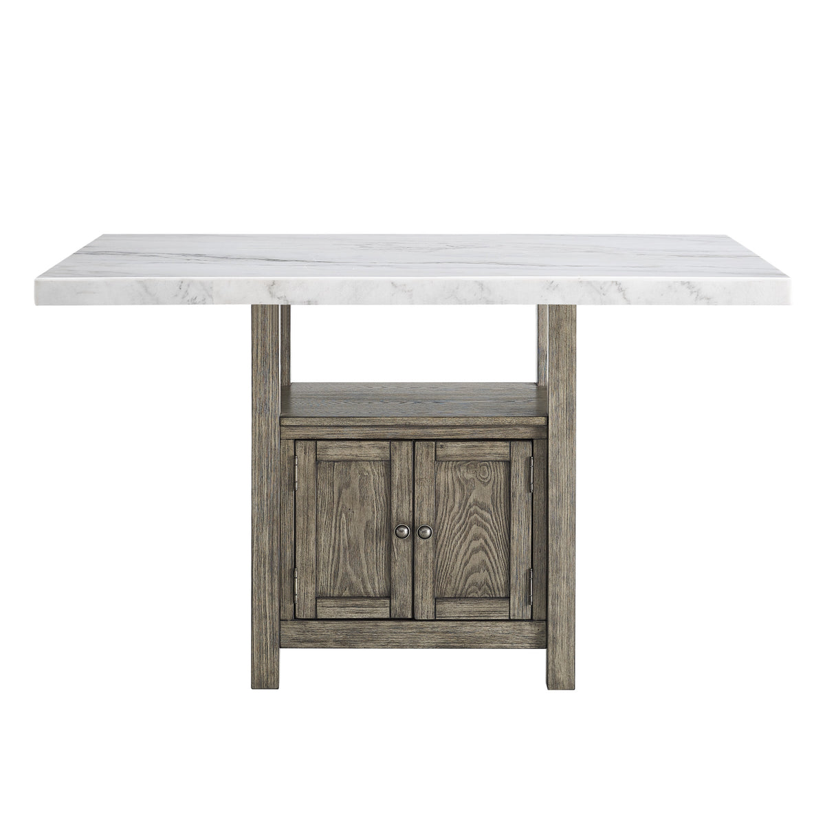 Grayson Gray/White Counter Height Set with Bench from Steve Silver - Luna Furniture