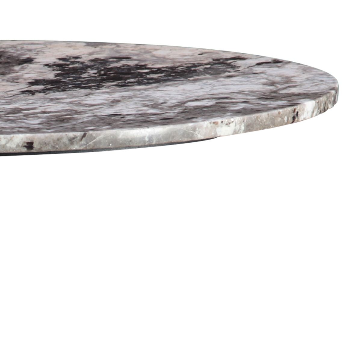 Dauphine 36" Round Bistro Table in Patagonia Marble with Black Base from Home Trends & Design - Luna Furniture