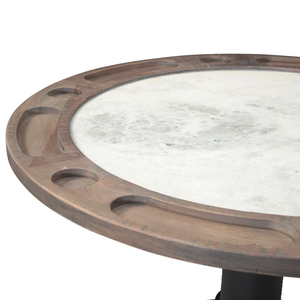 Eiffel 52" Poker Game Table with White Marble Top from Home Trends & Design - Luna Furniture