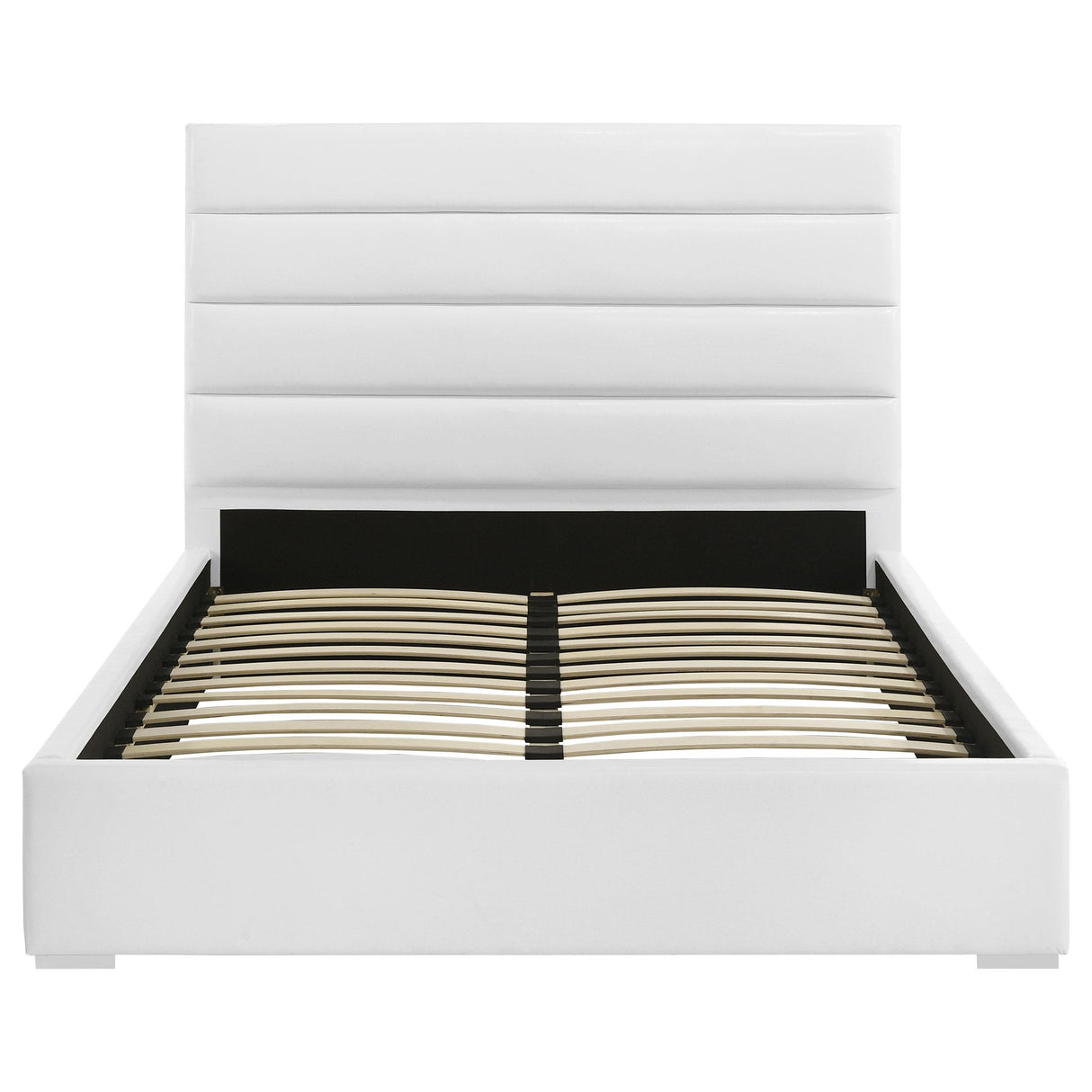 Felicity White Upholstered California King Platform Bed from Coaster - Luna Furniture