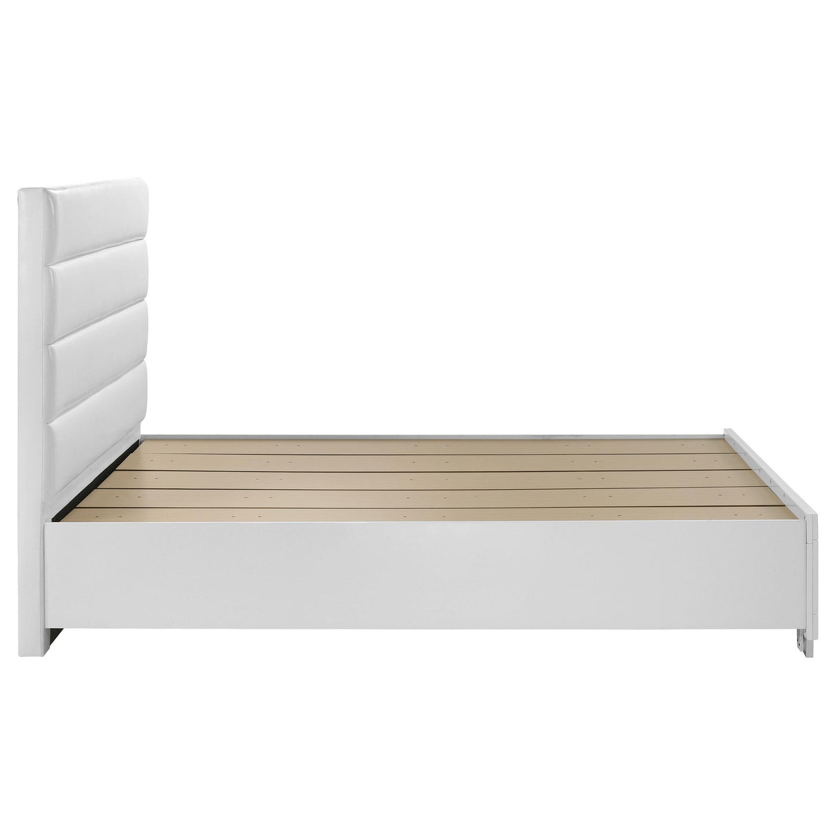 Felicity White High Gloss California King Storage Bed from Coaster - Luna Furniture