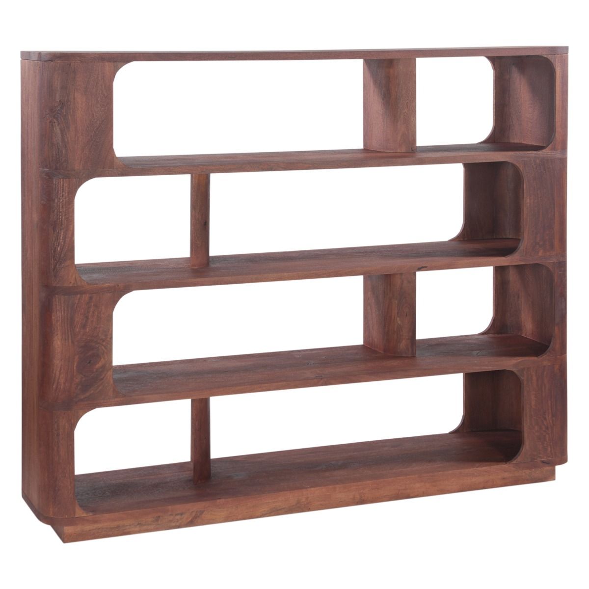 Henderson 67" Wide Bookshelf in Pecan Brown Sandblasted from Home Trends & Design - Luna Furniture