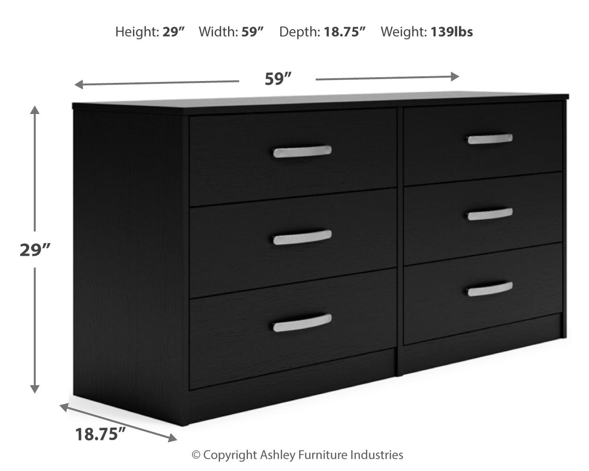 Finch Black Queen Platform Bed with Dresser and 2 Nightstands from Ashley - Luna Furniture