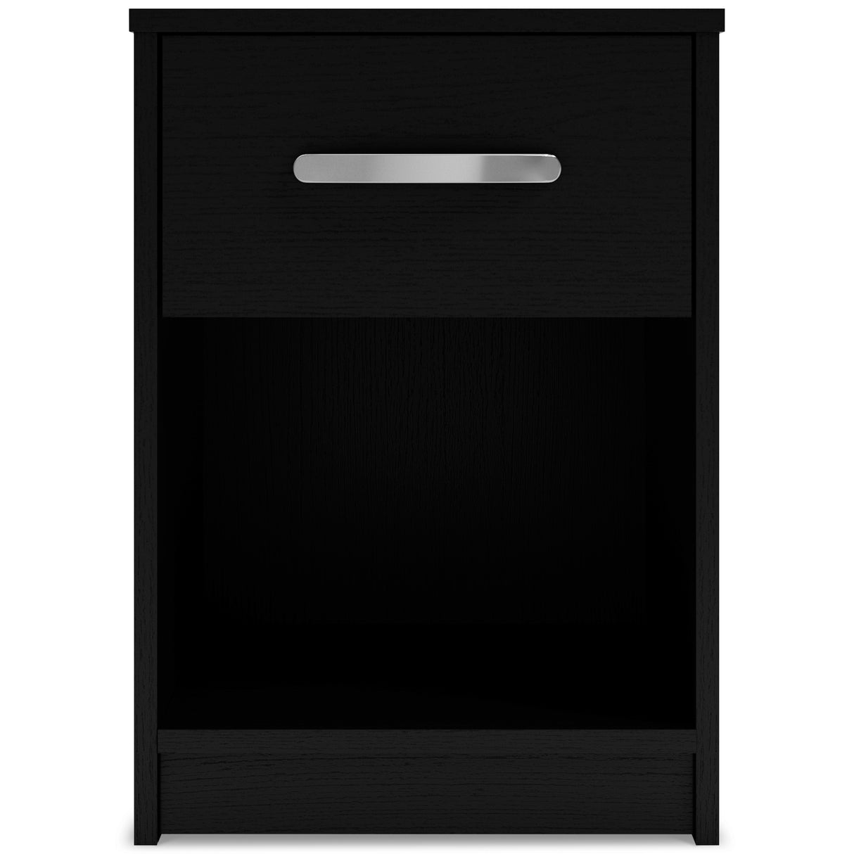 Finch Queen Platform Bed with Dresser, Chest and 2 Nightstands in Black from Ashley - Luna Furniture