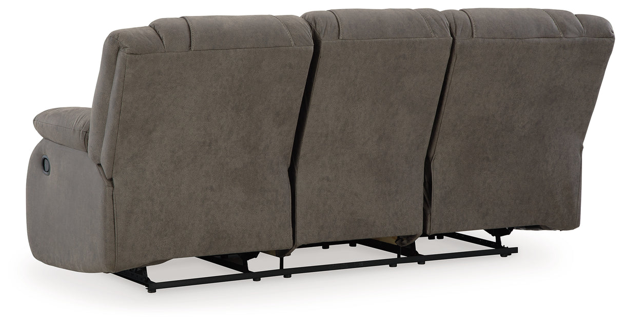 First Base Sofa, Loveseat and Recliner in Gunmetal from Ashley - Luna Furniture