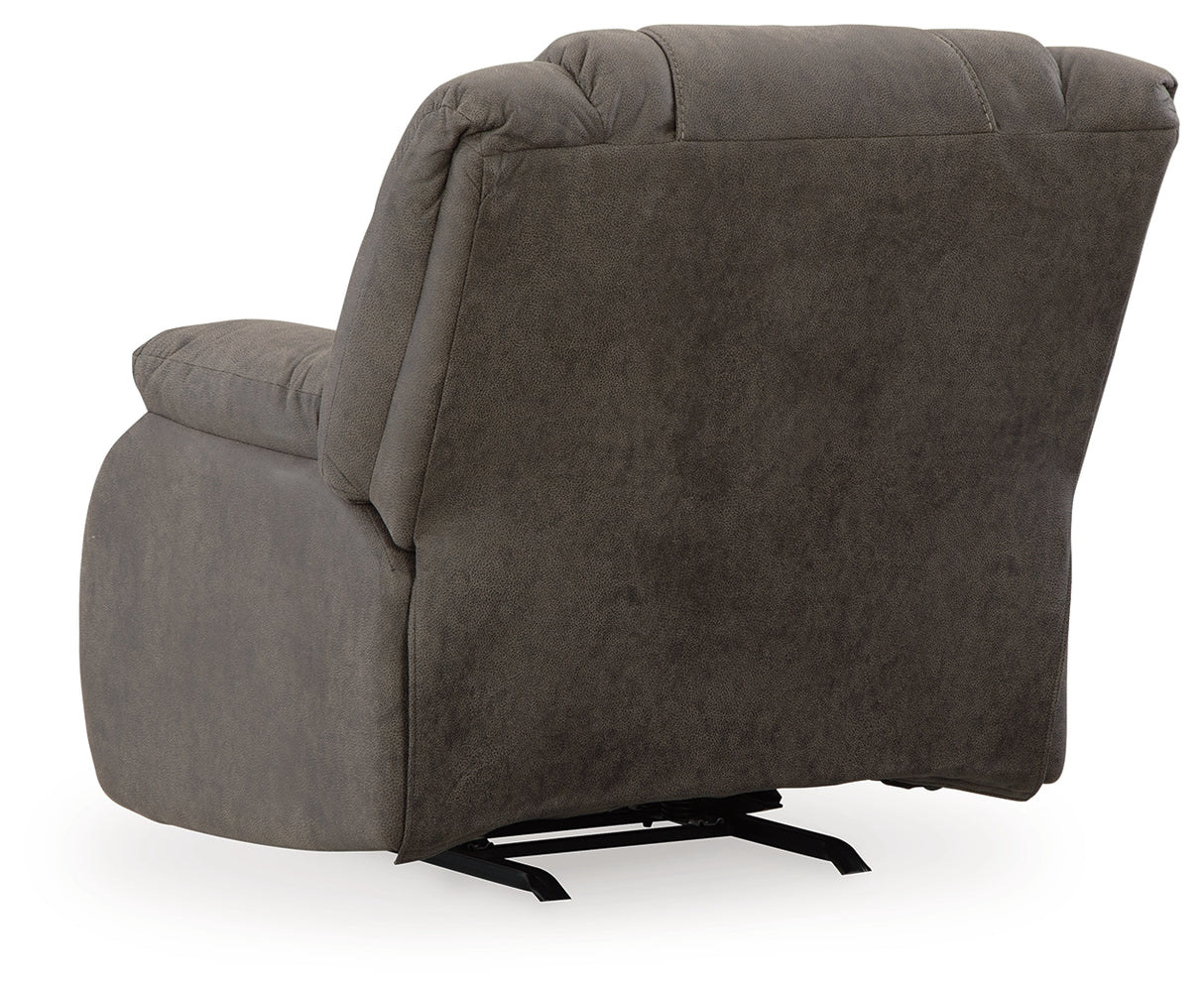 First Base Sofa, Loveseat and Recliner in Gunmetal from Ashley - Luna Furniture