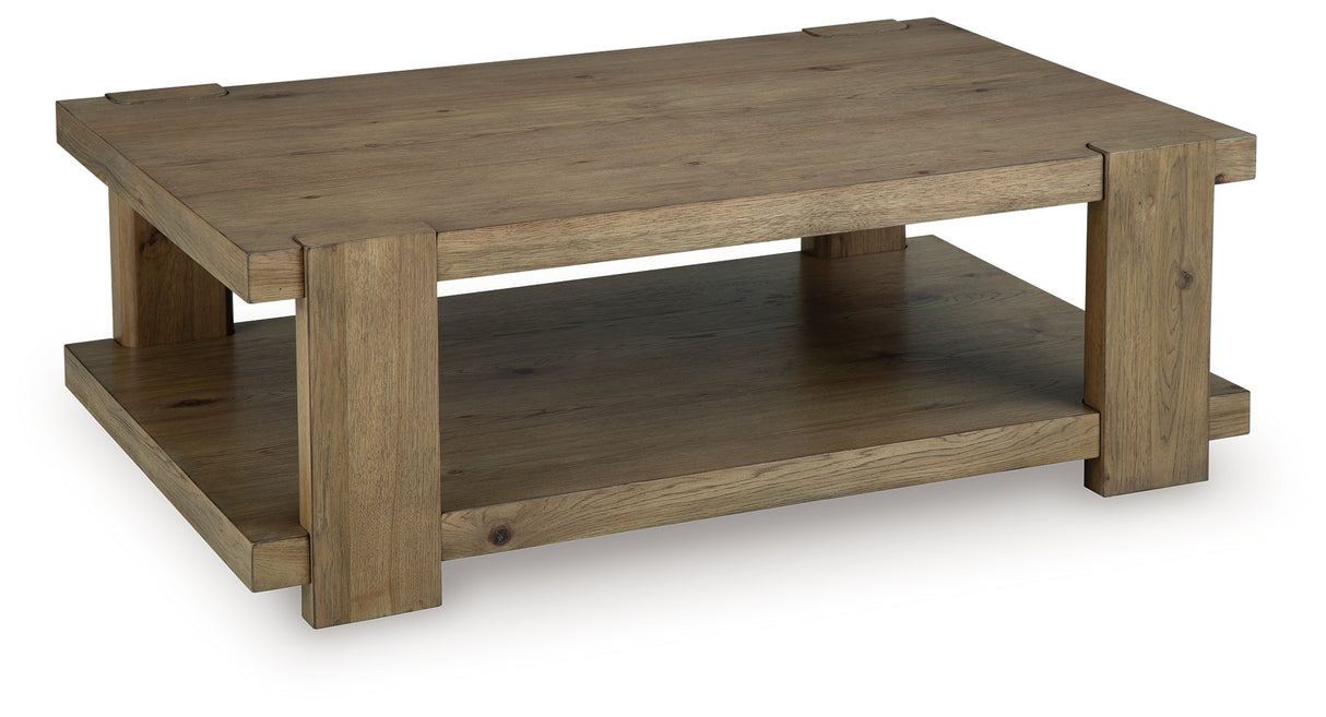 Flangren Light Brown Coffee Table from Ashley Furniture - Luna Furniture