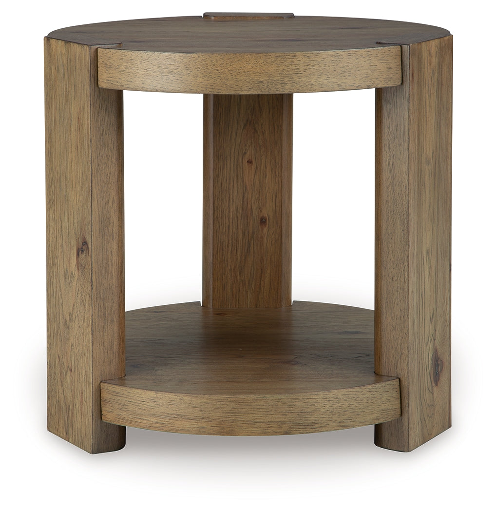 Flangren Light Brown End Table from Ashley - Luna Furniture