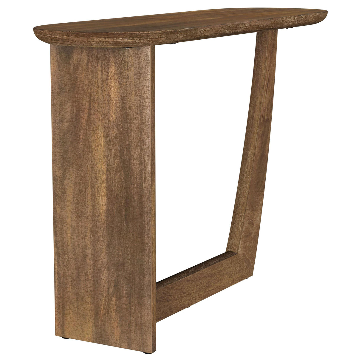 Fletcher Brown Oval Solid Mango Wood Entryway Console Table from Coaster - Luna Furniture