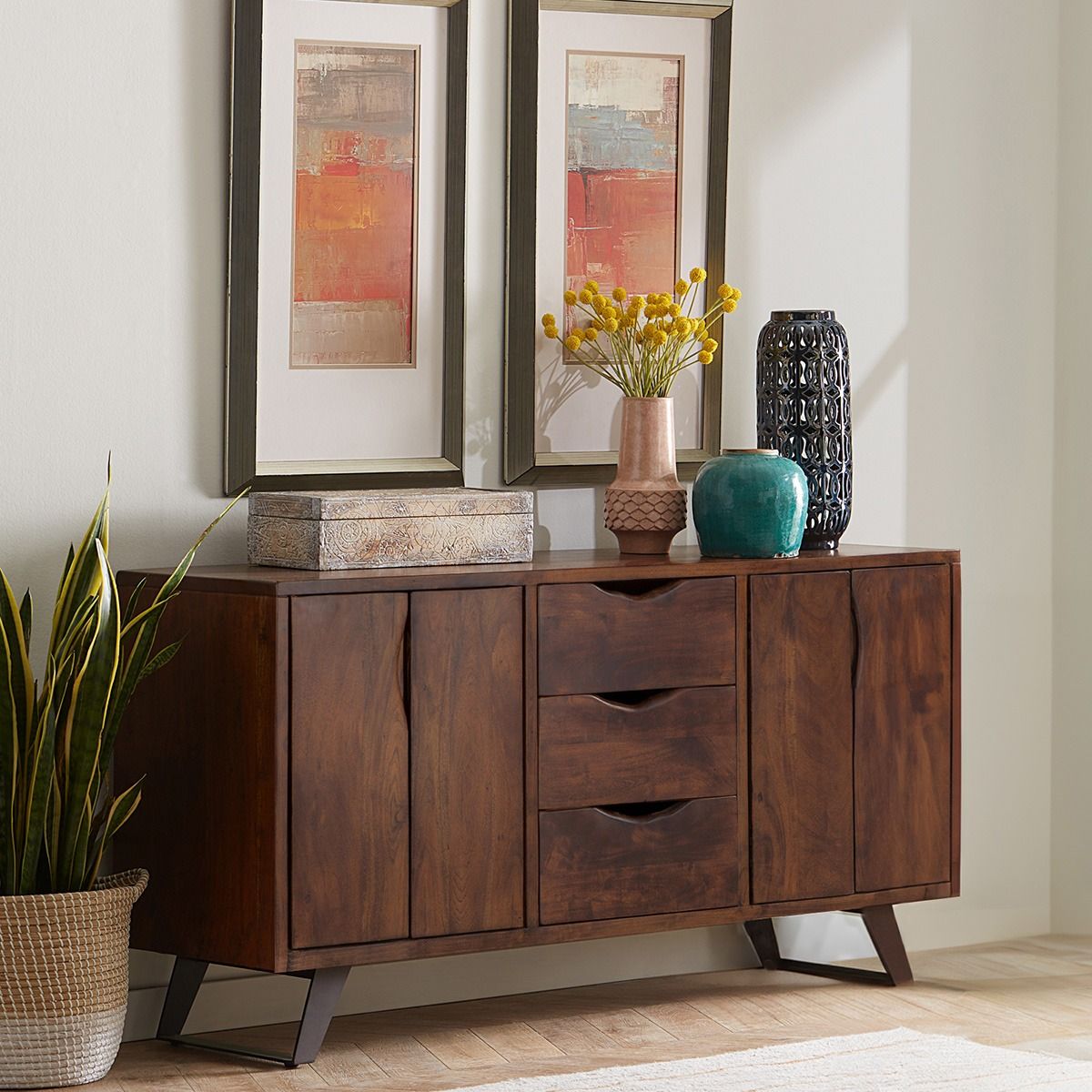 London Loft 68" Sideboard in Walnut from Home Trends & Design - Luna Furniture