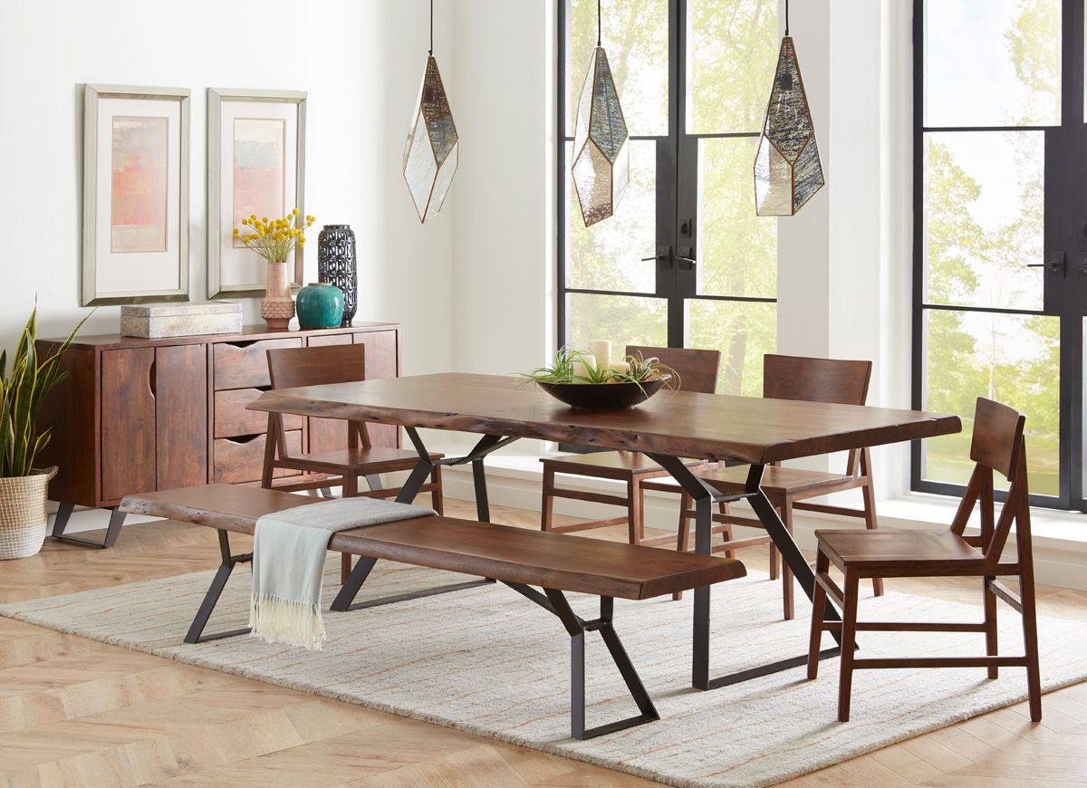 London Loft 94" Dining Table in Walnut from Home Trends & Design - Luna Furniture