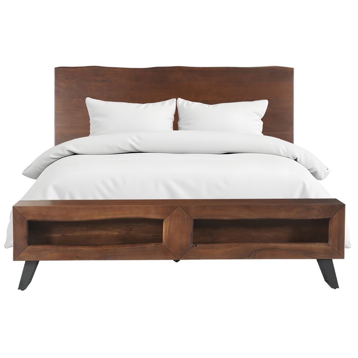 London Loft King Bed in Walnut from Home Trends & Design - Luna Furniture