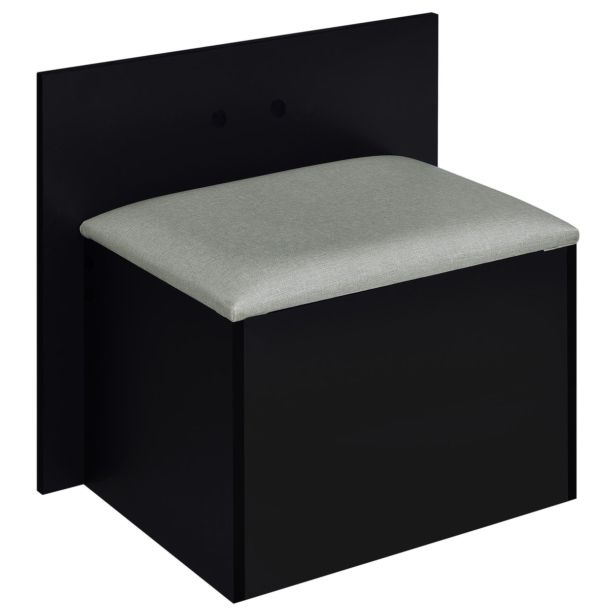 Flora 2-drawer Vanity Set with LED Mirror Black High Gloss from Coaster - Luna Furniture