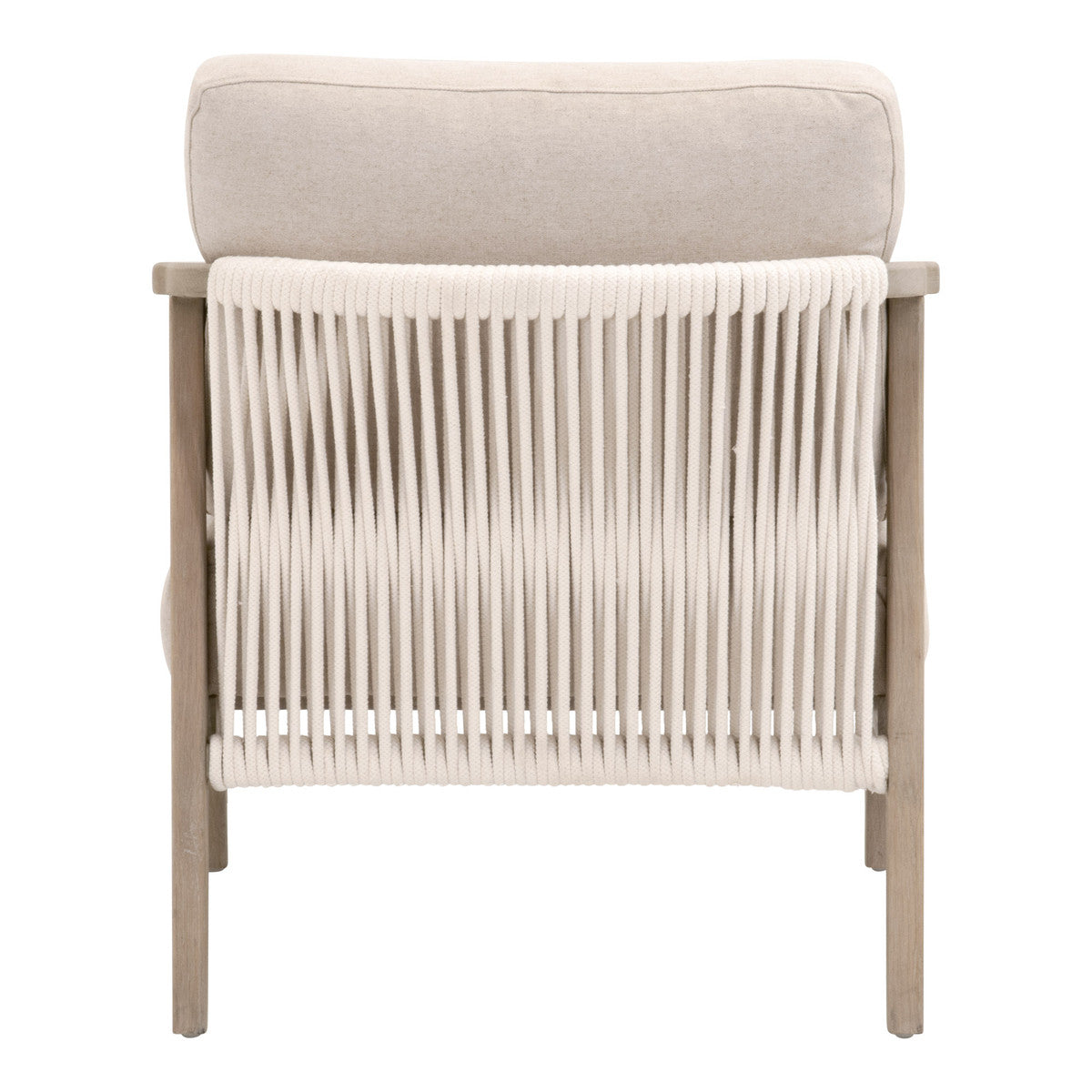 Harbor Club Chair in Flax Linen, White Rope, Smoke Gray Oak from Essentials For Living - Luna Furniture
