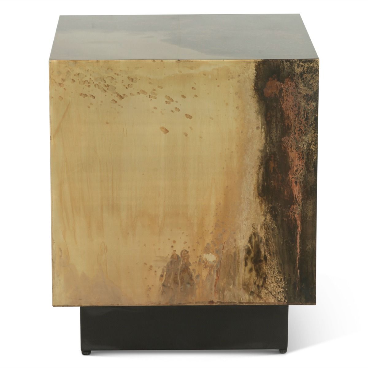 Moab 20" Side Table in Oxidized Copper from Home Trends & Design - Luna Furniture