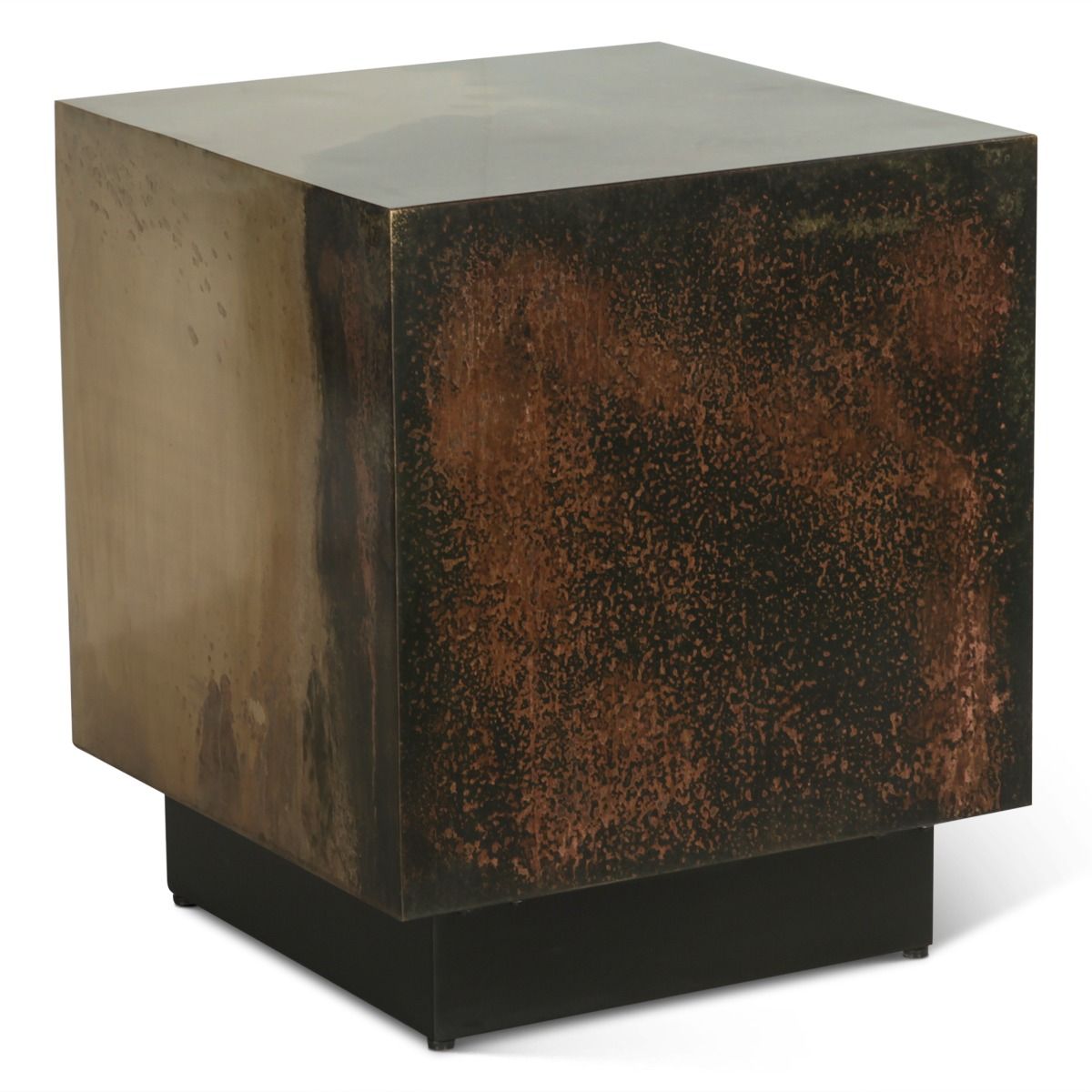 Moab 20" Side Table in Oxidized Copper from Home Trends & Design - Luna Furniture