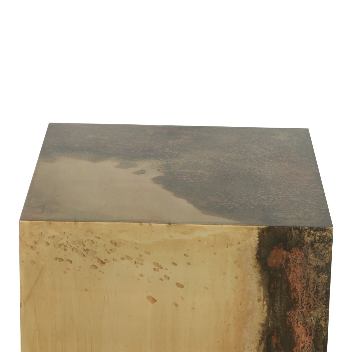 Moab 20" Side Table in Oxidized Copper from Home Trends & Design - Luna Furniture