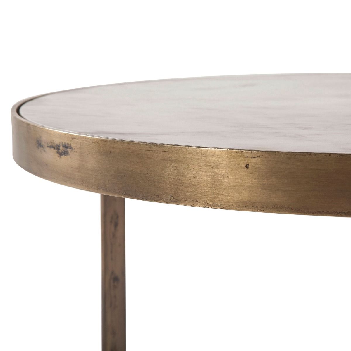 Michaelangelo 22" Nesting Side Tables with White Marble Top from Home Trends & Design - Luna Furniture