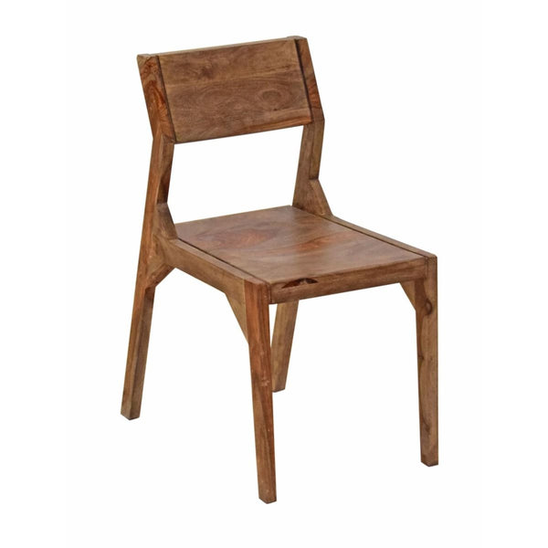 Miles Arlo Wood Dining Chair with Slanted Back in Brownstone, Set of 2