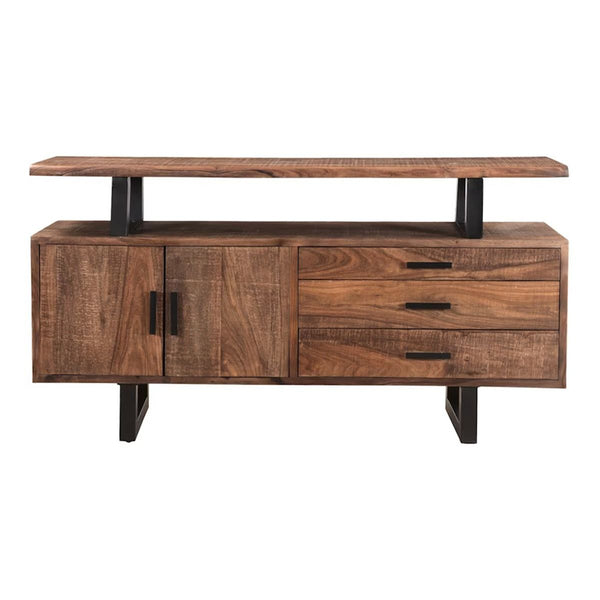 Miles 63" Live Edge Top Sideboard in Brownstone