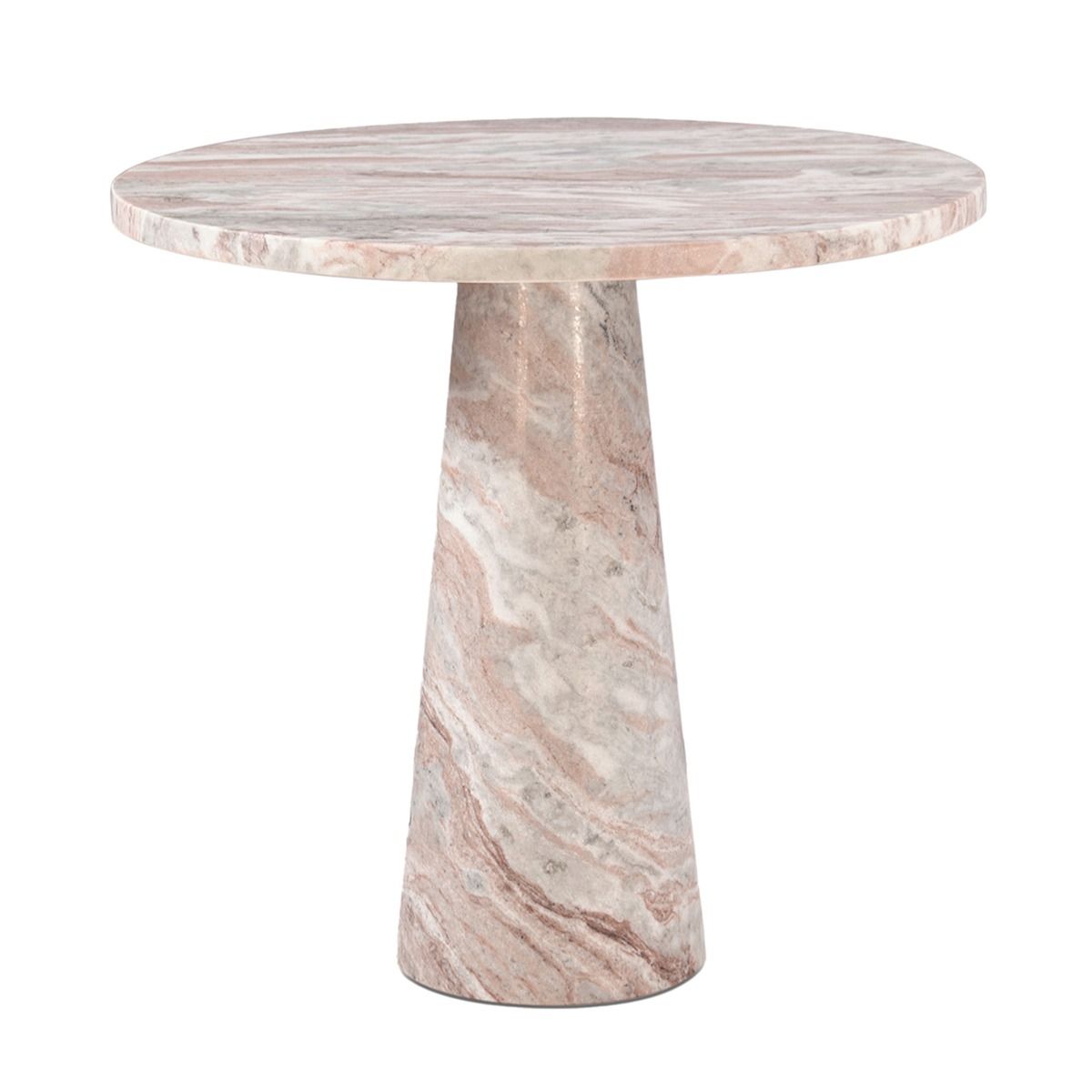 Nile 30" Round Dining Table in Brown Toronto Marble from Home Trends & Design - Luna Furniture