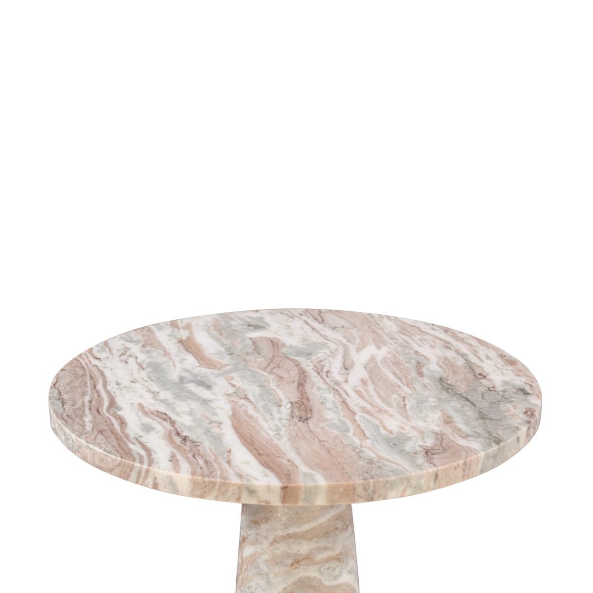 Nile 30" Round Dining Table in Brown Toronto Marble from Home Trends & Design - Luna Furniture
