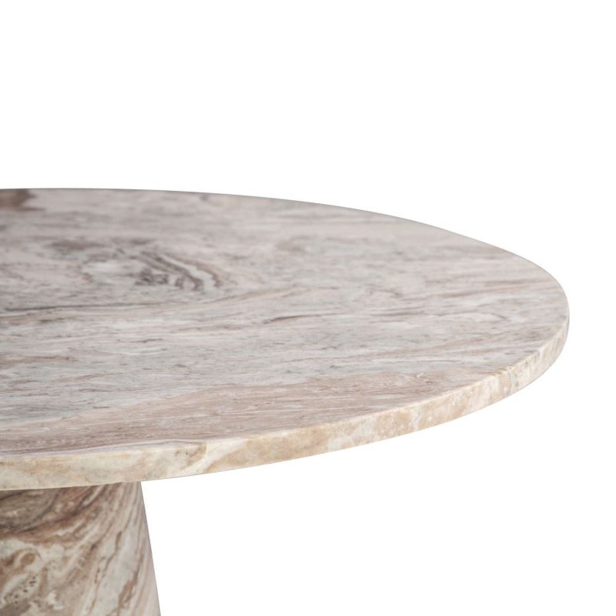 Nile 48" Round Dining Table in Brown Toronto Marble from Home Trends & Design - Luna Furniture
