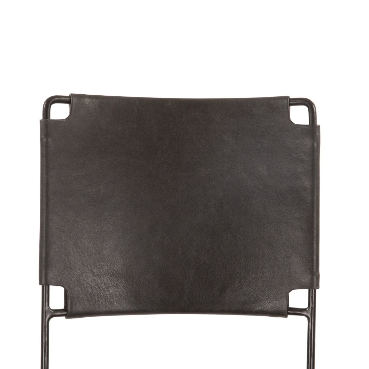 New York 18" Counter Chair in Black Leather and Iron from Home Trends & Design - Luna Furniture