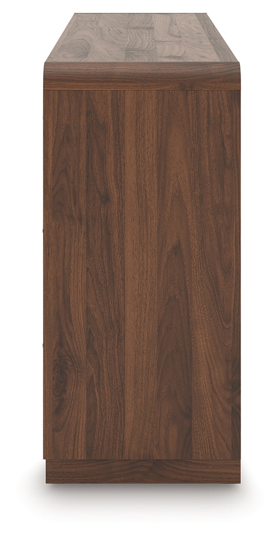 Fortlorn Walnut Brown King Panel Bed, Dresser and Nightstand from Ashley - Luna Furniture