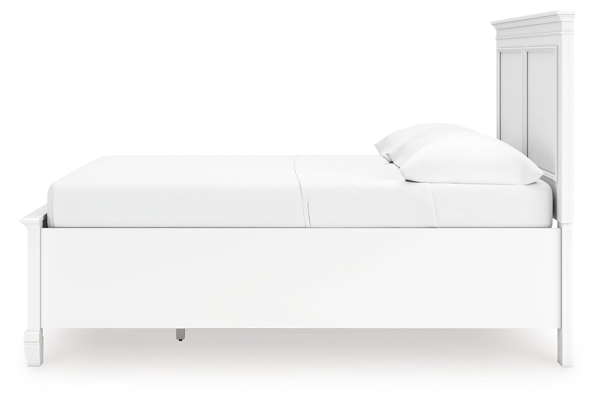 Fortman Full Panel Storage Bed with Dresser and Nightstand in White from Ashley - Luna Furniture