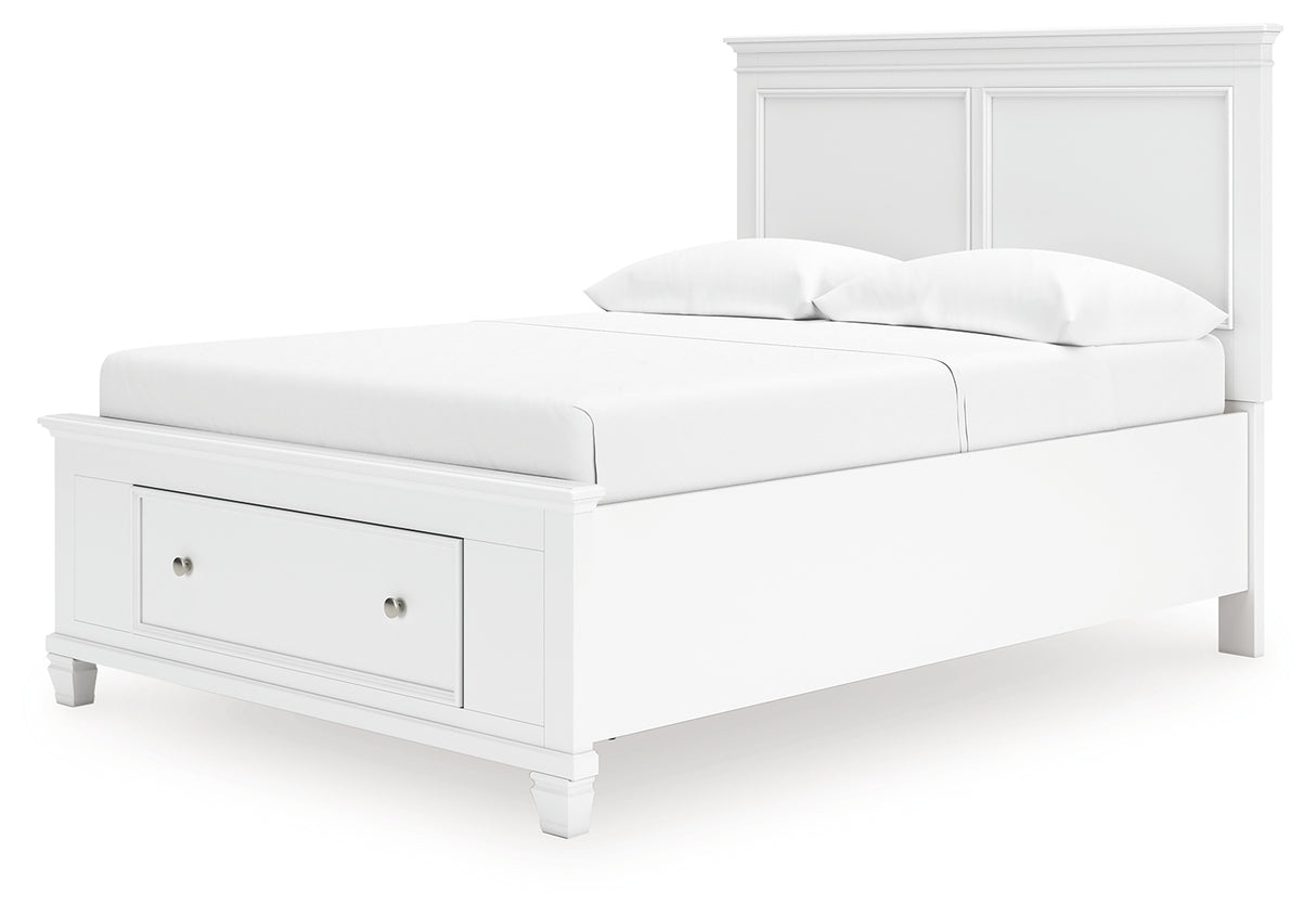 Fortman Full Panel Storage Bed with Dresser in White from Ashley - Luna Furniture