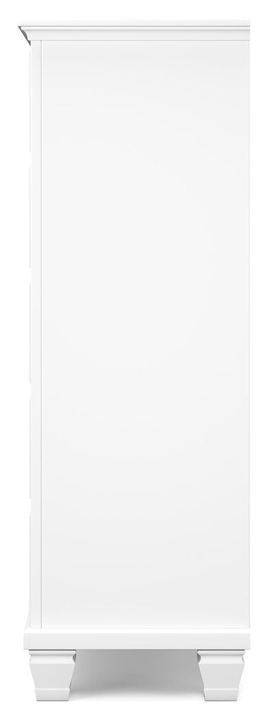 Fortman Queen Panel Storage Bed with Dresser and Chest in White from Ashley - Luna Furniture