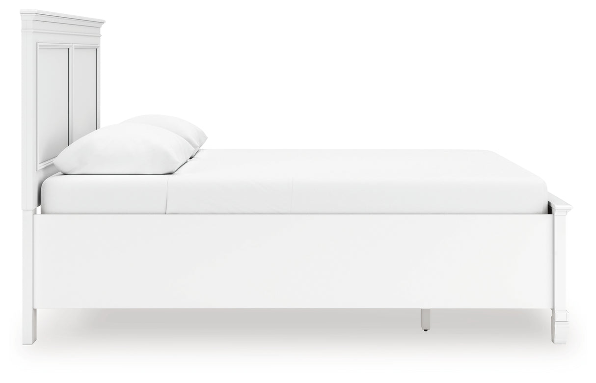Fortman Queen Panel Storage Bed with Dresser and Chest in White from Ashley - Luna Furniture