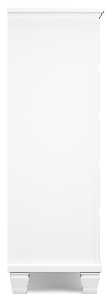 Fortman Twin Panel Storage Bed with Dresser and Chest in White from Ashley Furniture - Luna Furniture