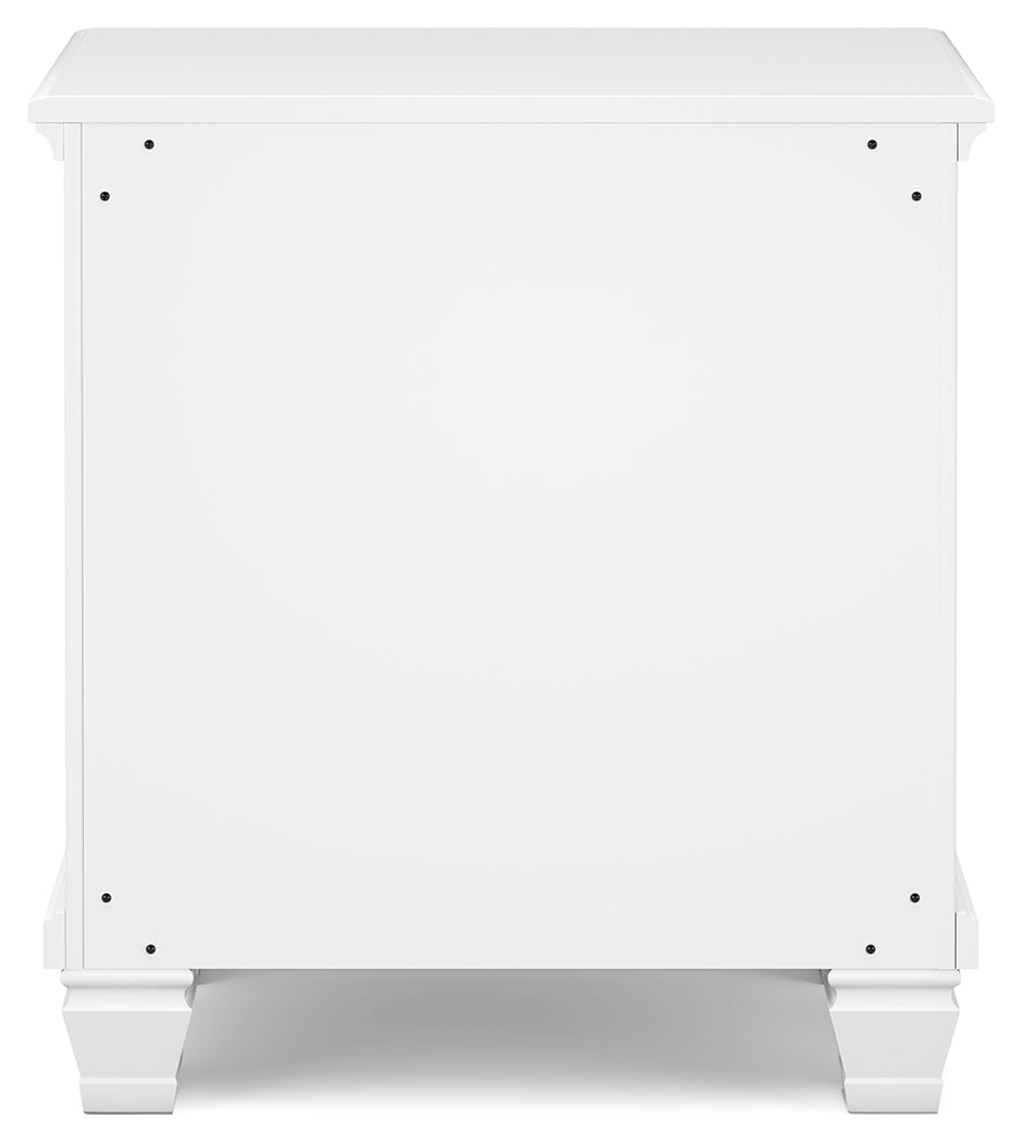 Fortman Twin Panel Storage Bed with Dresser and Nightstand in White from Ashley Furniture - Luna Furniture