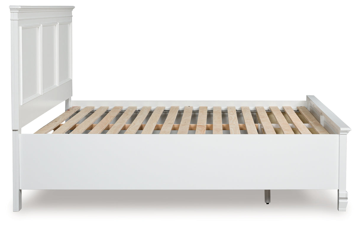 Fortman White California King Panel Storage Bed from Ashley - Luna Furniture