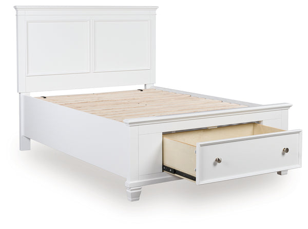 Fortman White Full Panel Storage Bed