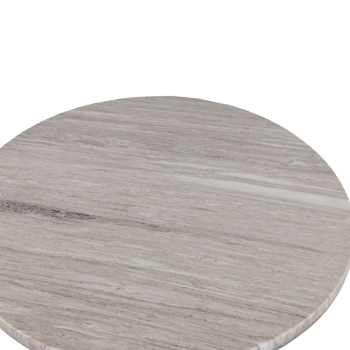 Palm Springs 48" Round Dining Table with Brown Lajaria Marble and Silver Base from Home Trends & Design - Luna Furniture