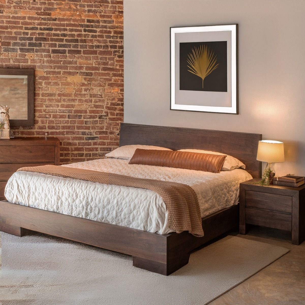 Piedmont Queen Bed in Coffee Bean from Home Trends & Design - Luna Furniture