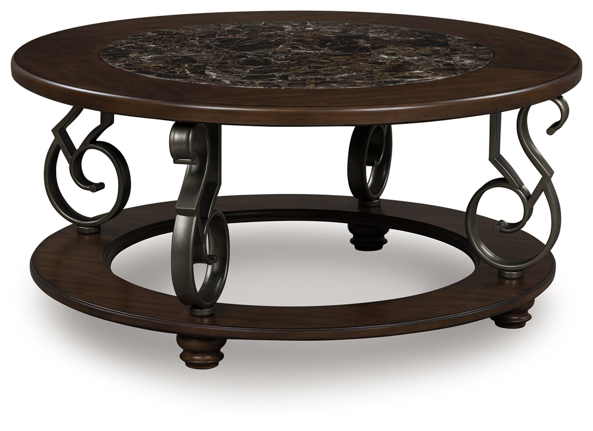 Frallyn Dark Brown Coffee Table from Ashley - Luna Furniture