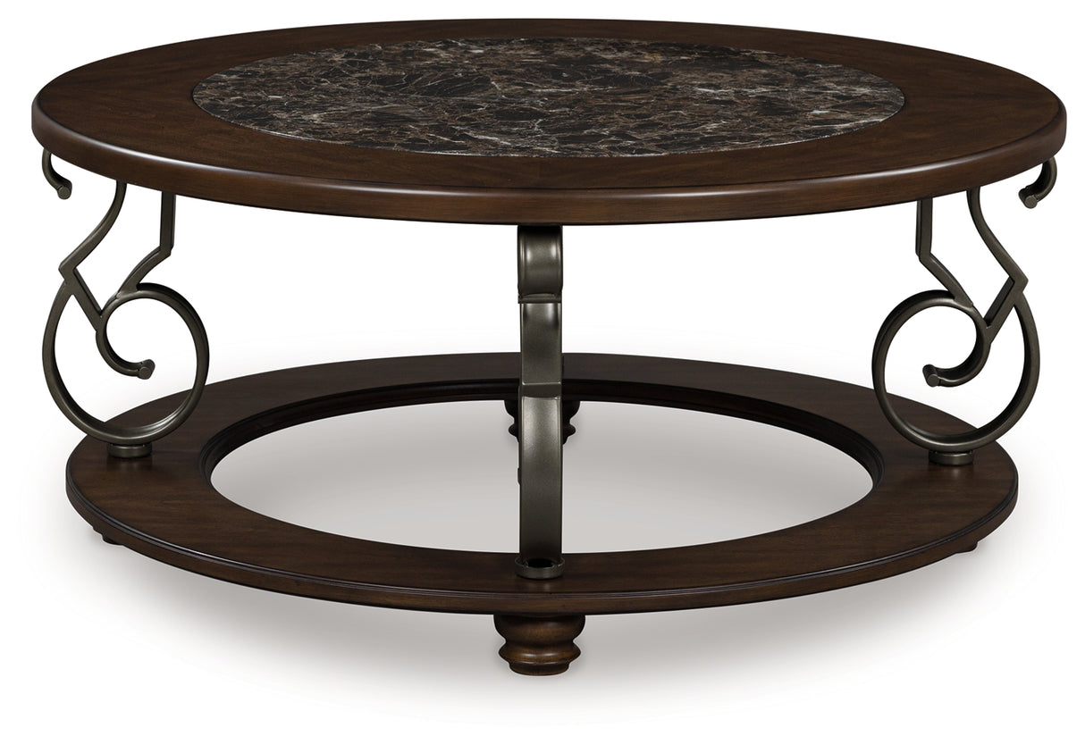 Frallyn Dark Brown Coffee Table from Ashley - Luna Furniture