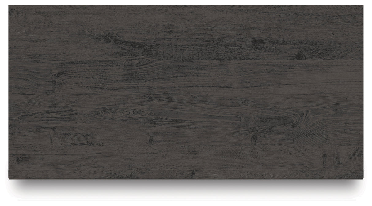 Fraluna King Panel Bed with Mirrored Dresser and Chest in Charcoal from Ashley - Luna Furniture