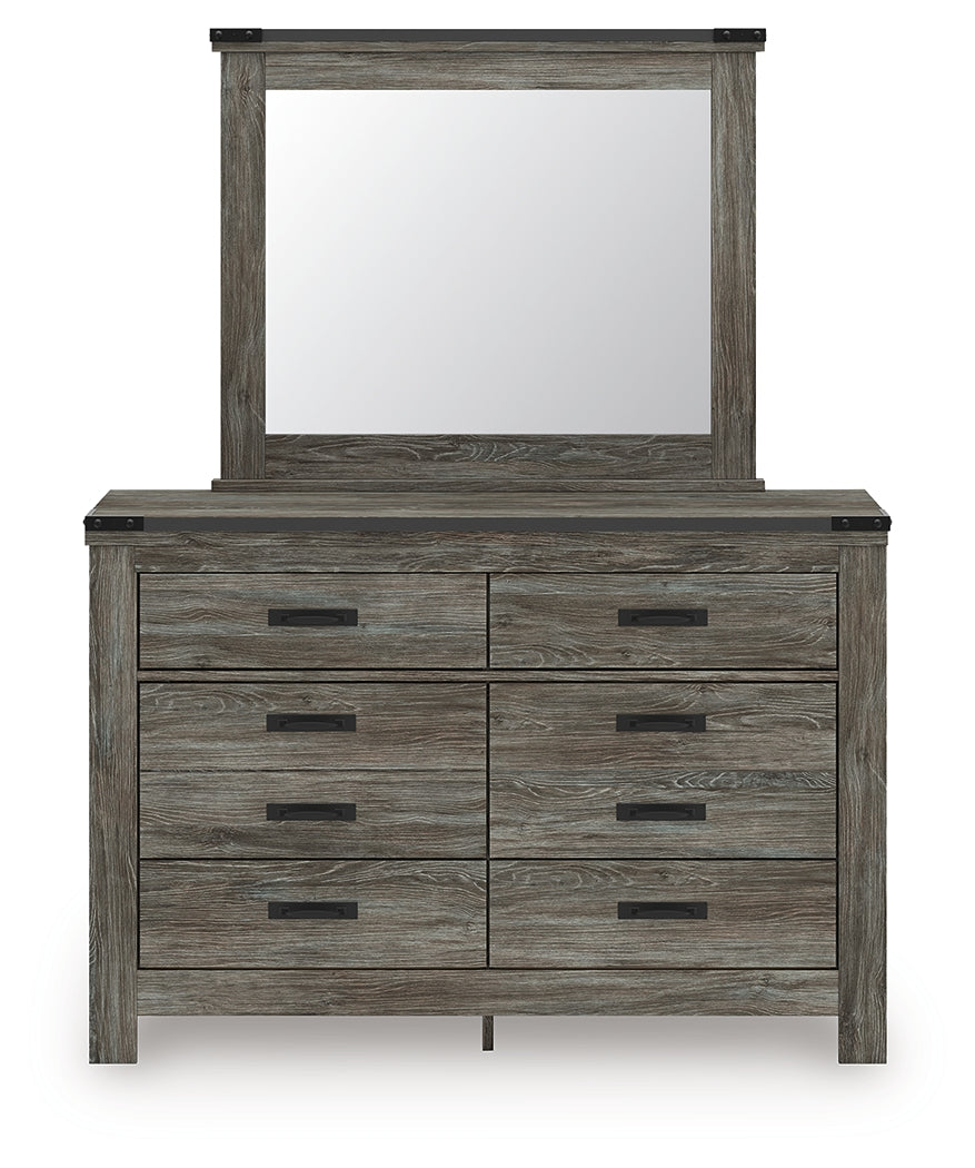 Frandern Full Bookcase Panel Bed with Storage, Dresser, Mirror and Chest from Ashley - Luna Furniture