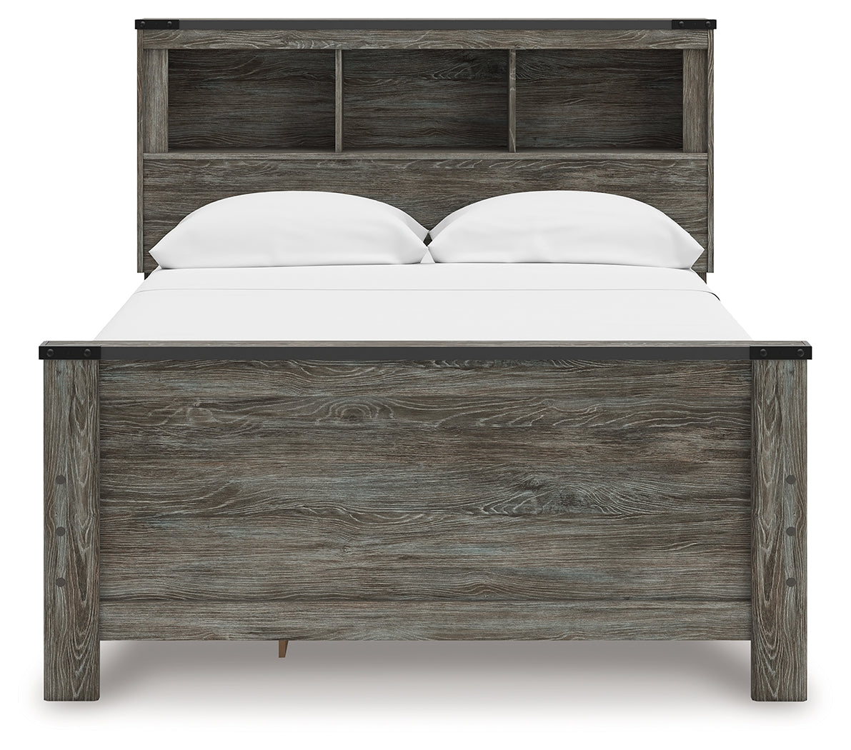 Frandern Full Bookcase Panel Bed with Storage, Dresser, Mirror and Chest from Ashley - Luna Furniture