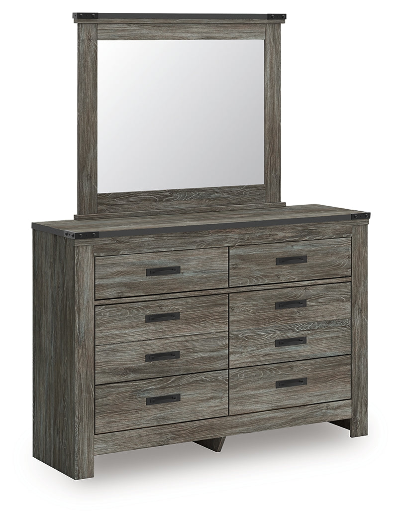 Frandern Full Bookcase Panel Bed with Storage, Dresser, Mirror and Chest from Ashley - Luna Furniture