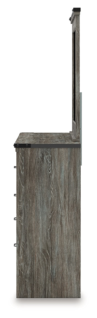 Frandern Full Bookcase Panel Bed with Storage, Dresser, Mirror and Chest from Ashley - Luna Furniture