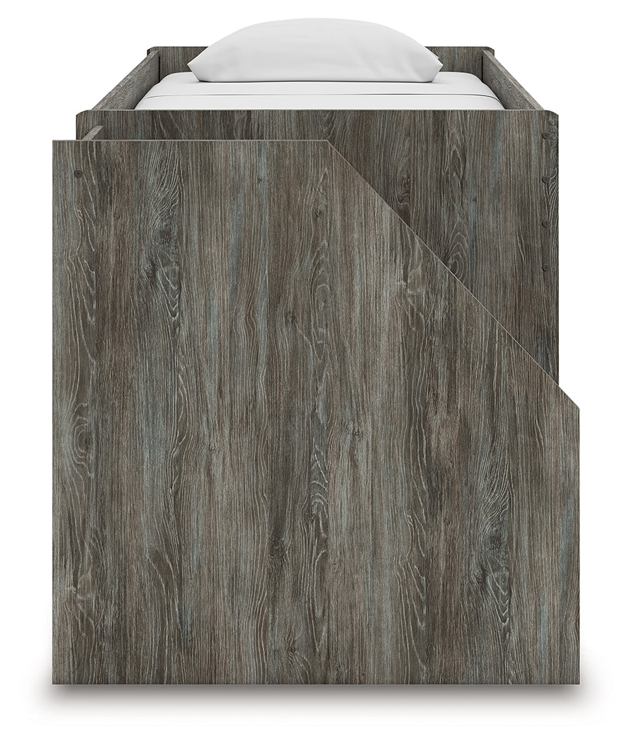 Frandern Gray Twin Loft Bed from Ashley - Luna Furniture